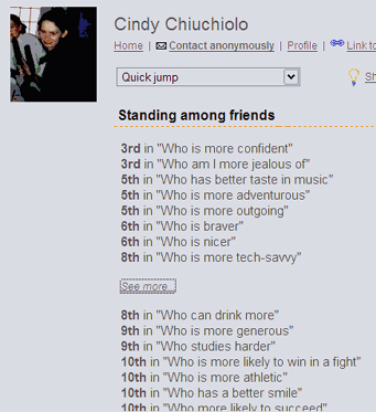 Cindy Chiuchiolo facebook compare people