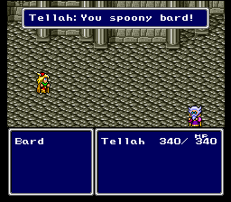 Final Fantasy 4 Play Station (2 SNES) Tellah speaking to Edward